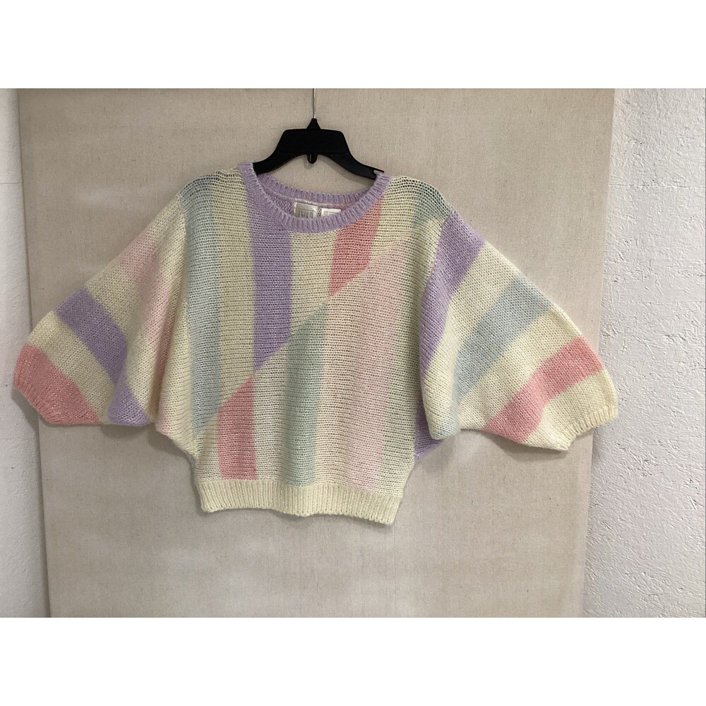 axiom sweater women’s S pastels stripes boho feminine